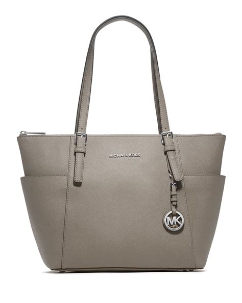 michael kors hamilton tote pearl grey|michael kors saffiano large tote.